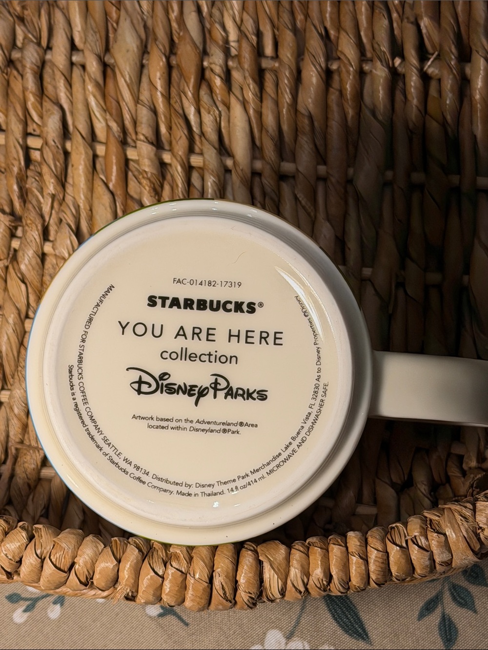 DisneyLand Starbucks Green and Blue Scenic Adventure Land Ceramic Mug 14oz - Picture 5 of 5